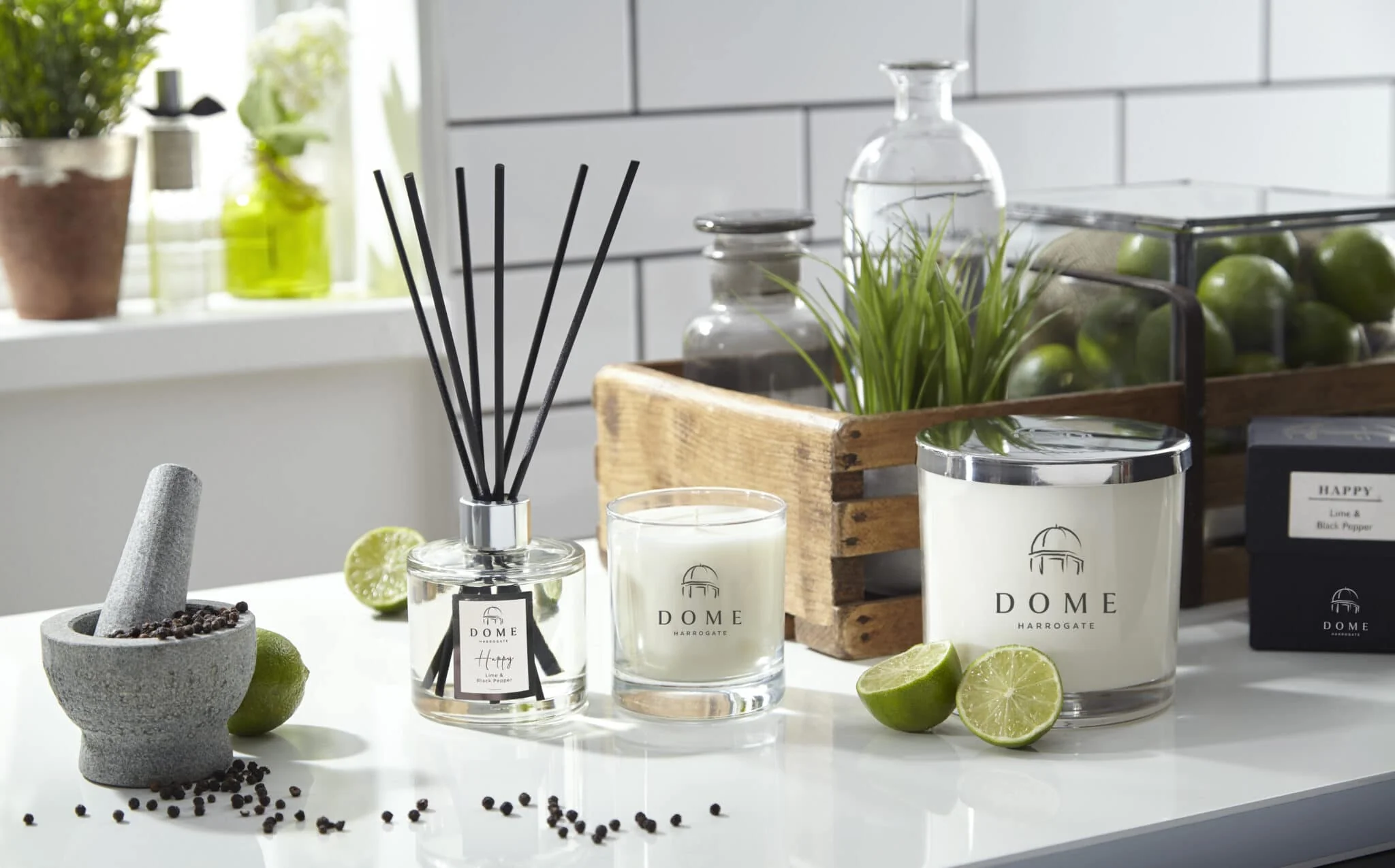 HAPPY  Lime & Black Pepper Mood Candle 10cl/90g - Image 3